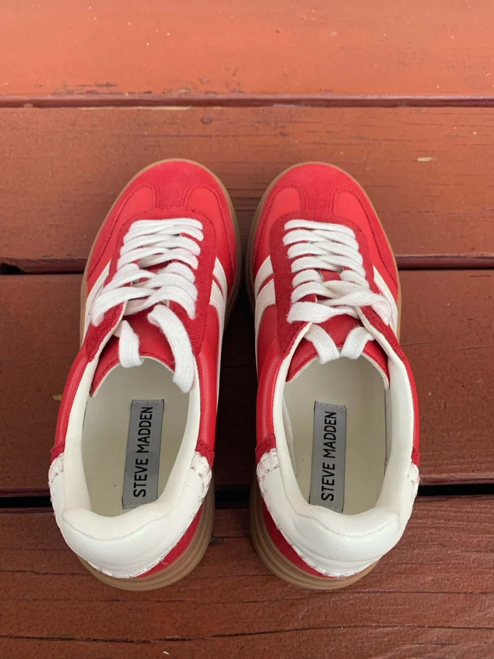 Steve Madden Dodge Platform Sneakers with White Accent
